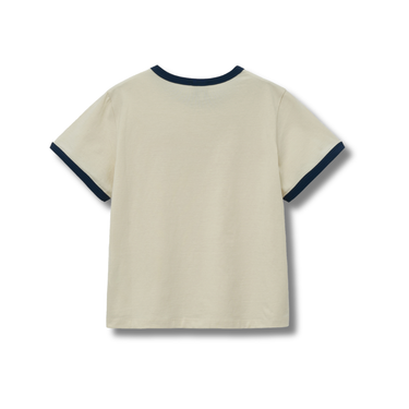 Marithé François Girbaud W Vintage Baseball Ringer Tee Ivory