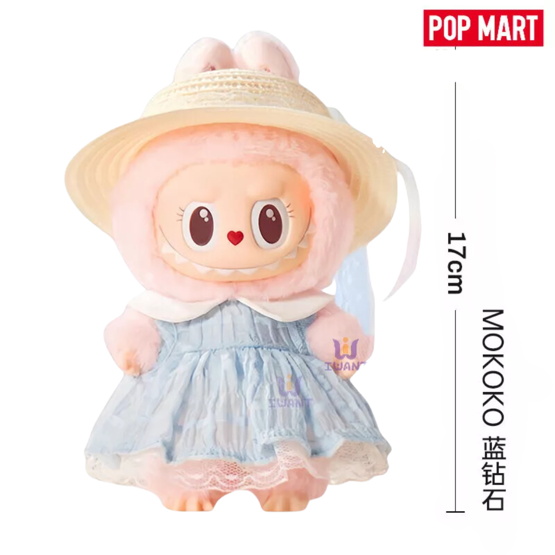 POP MART LABUBU THE MONSTERS - Mokoko The Blue Diamond Vinyl Plush Doll Pendant Keychain (Version 3)