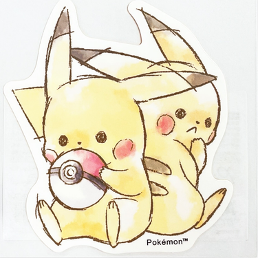 Mini Deco Sticker "Pikachu number025" Pikachu Friends
