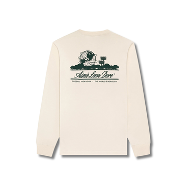Aimé Leon Dore Long-Sleeve Unisphere Tee in Pristine