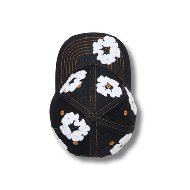 Denim Tears Cotton Wreath Raw Denim Cap Washed Indigo