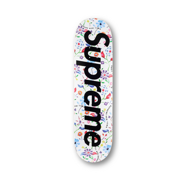 Supreme Airbrushed Floral Skateboard Deck White