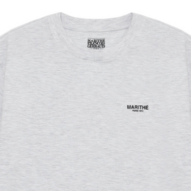 Marithé François Girbaud Small Regular Logo Tee Light Heather Gray