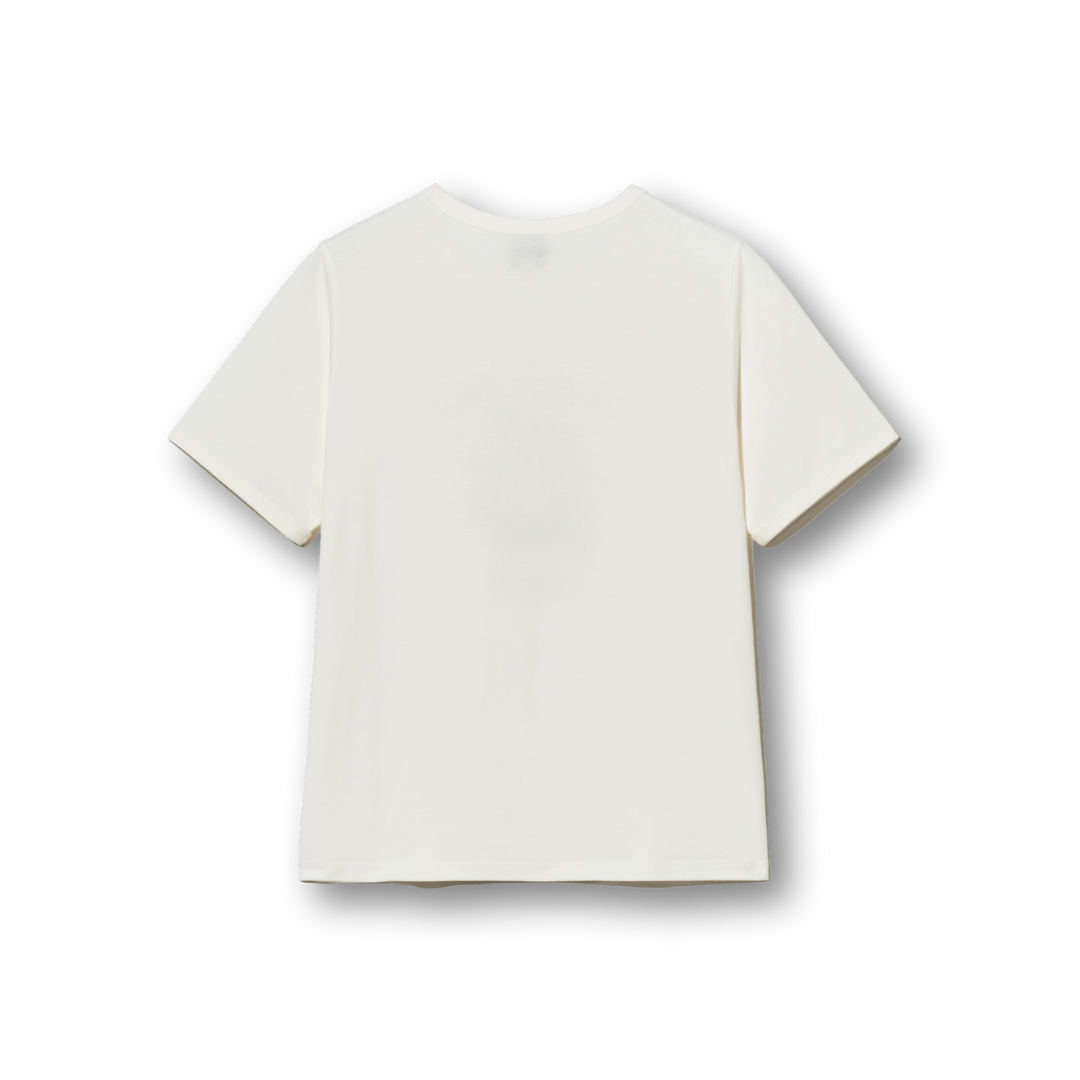 Marithé François Girbaud W La Ville Rose Tee Ivory