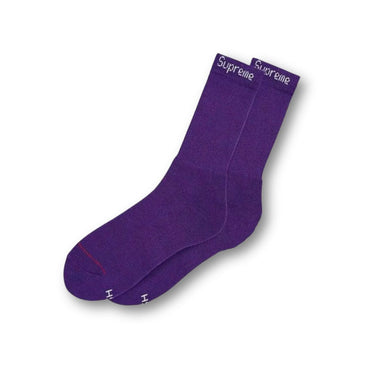 Supreme Hanes Crew Socks (4 Pack) Purple