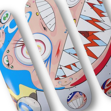 Takashi Murakami Flying Dob Skateboard Deck Set Multicolor