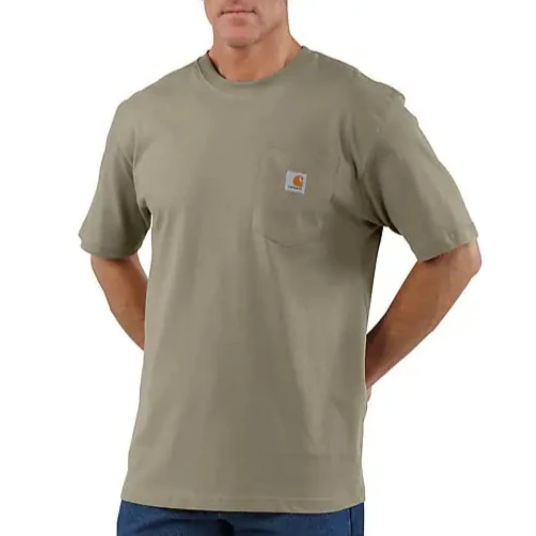 Carhartt Men's Loose Fit Heavyweight Short-Sleeve Pocket T-Shirt Desert