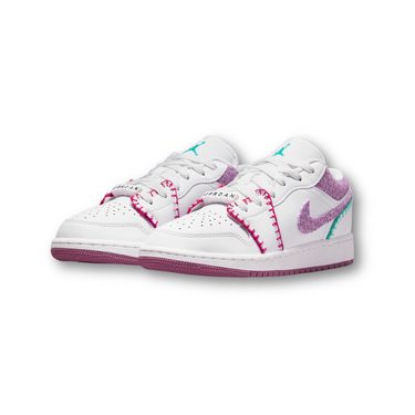 Jordan 1 Low White Light Bordeaux (GS)