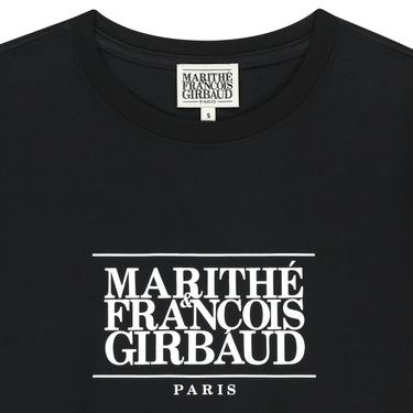 Marithé François Girbaud W Classic Logo Crop Tee Black