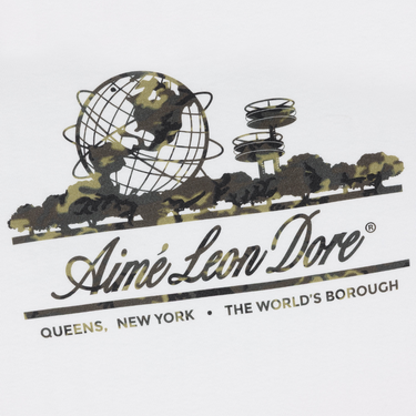 Aimé Leon Dore Camo Unisphere Tee Bright white