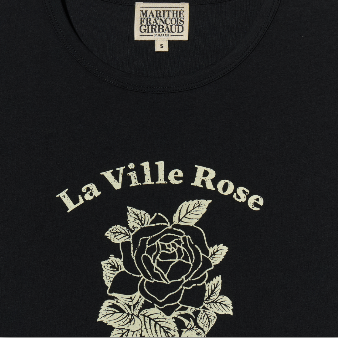 Marithé François Girbaud W La Ville Rose Tee Black