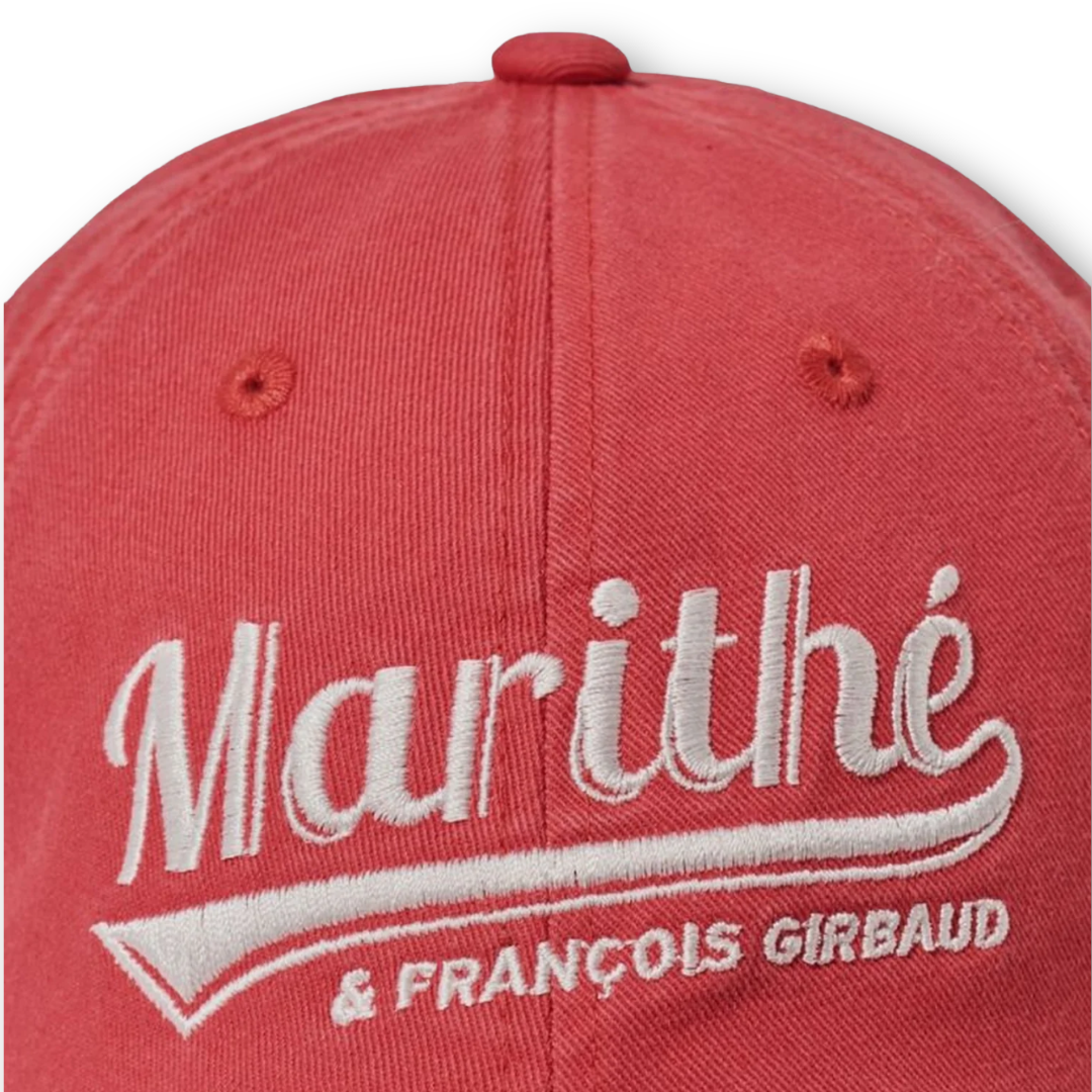 Marithé François Girbaud Vintage Baseball Graphic Cap Red