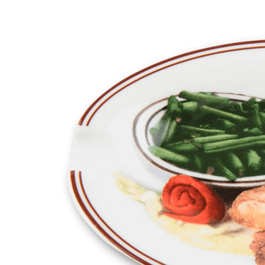 Supreme Chicken Dinner Plate Ashtray White