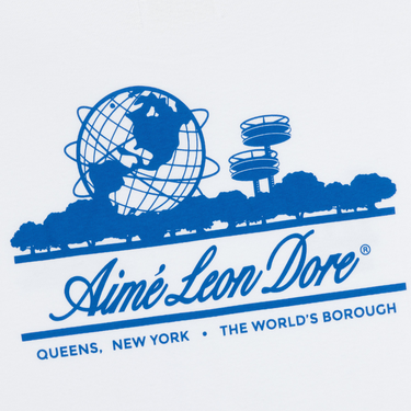 Aimé Leon Dore x LA Dodgers Unisphere Tee Bright White