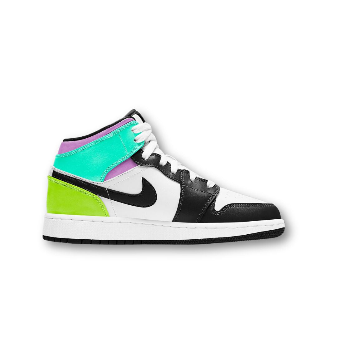 Jordan 1 Mid Pastel Black Toe (GS)