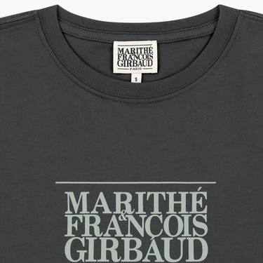 Marithé François Girbaud W Classic Logo Crop Tee Charcoal