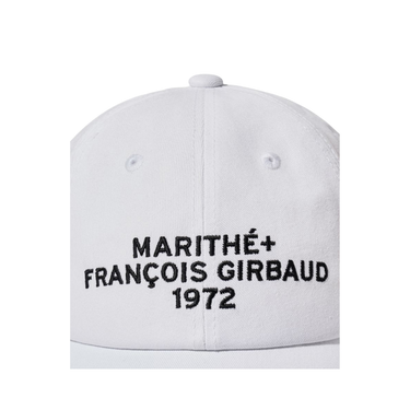 Marithé François Girbaud Lettering Logo Ball Cap Off White