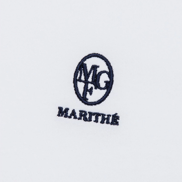 Marithé François Girbaud W Embroidery Logo Tee White