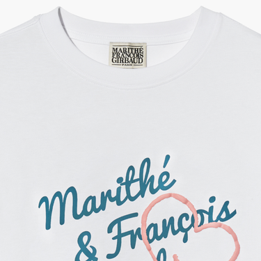 Marithé François Girbaud W Over Fit Handwriting Logo Heart Tee White