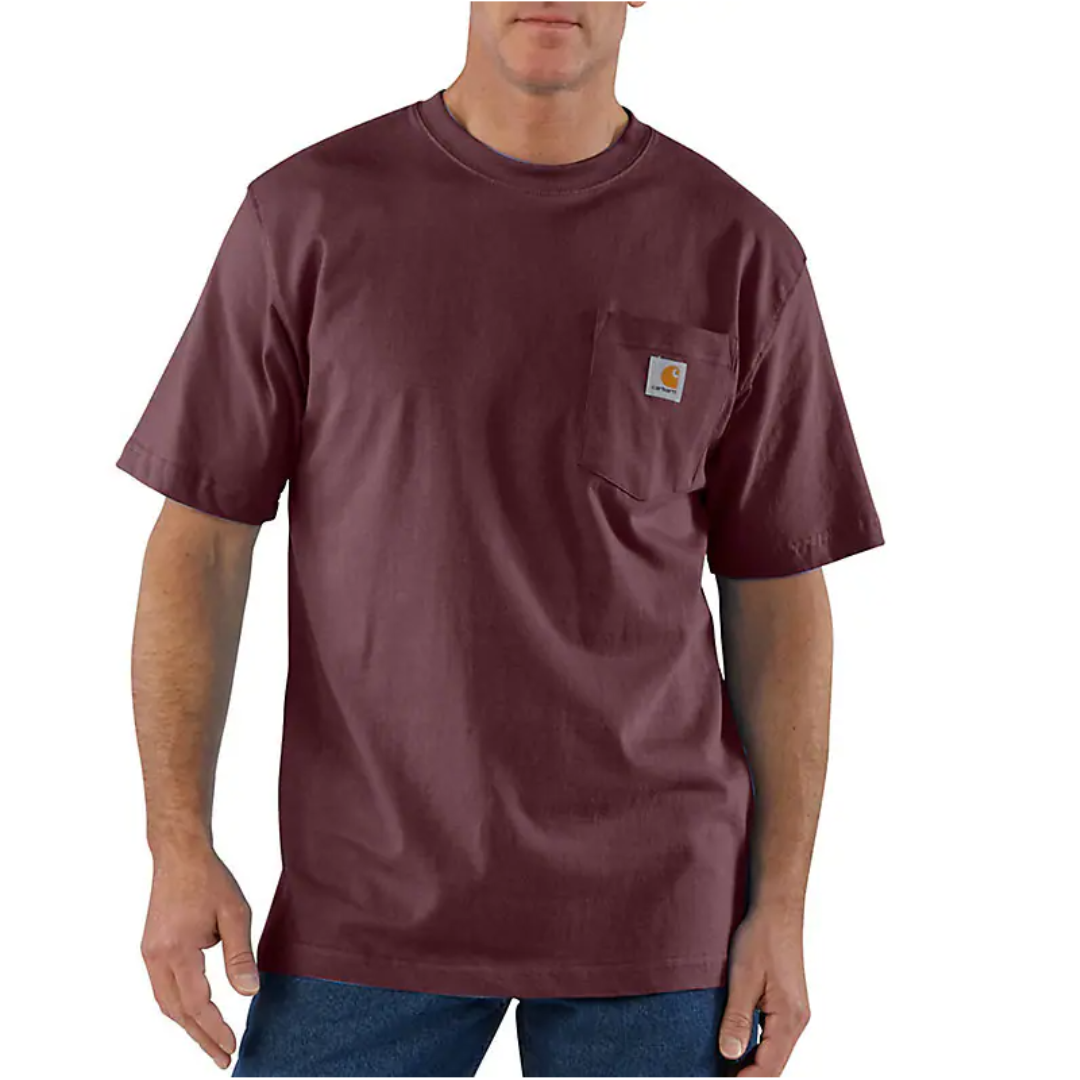 Carhartt Men's Loose Fit Heavyweight Short-Sleeve Pocket T-Shirt Port