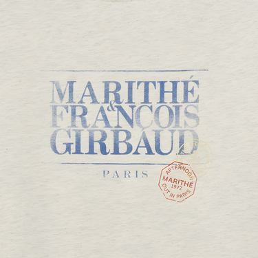 Marithé François Girbaud Classic Logo Stamp Tee Oatmeal