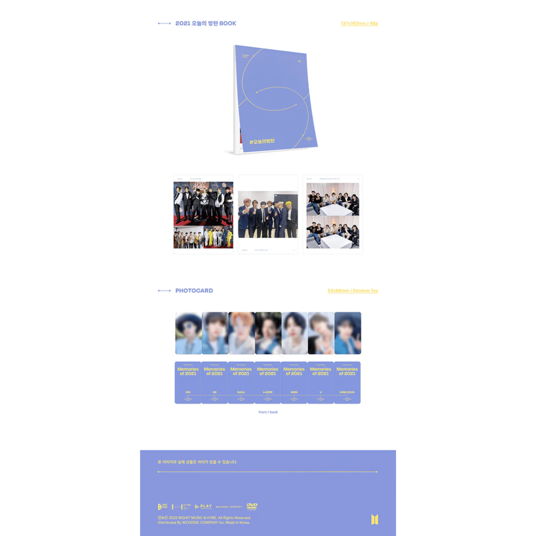 BTS Memories of 2021 DVD