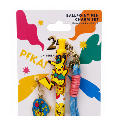 USJ Universal Studios Japan 25th Anniversary - Pokémon Pikachu Ballpoint Pen with Charms