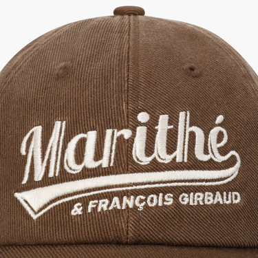 Marithé François Girbaud Vintage Baseball Graphic Cap Brown