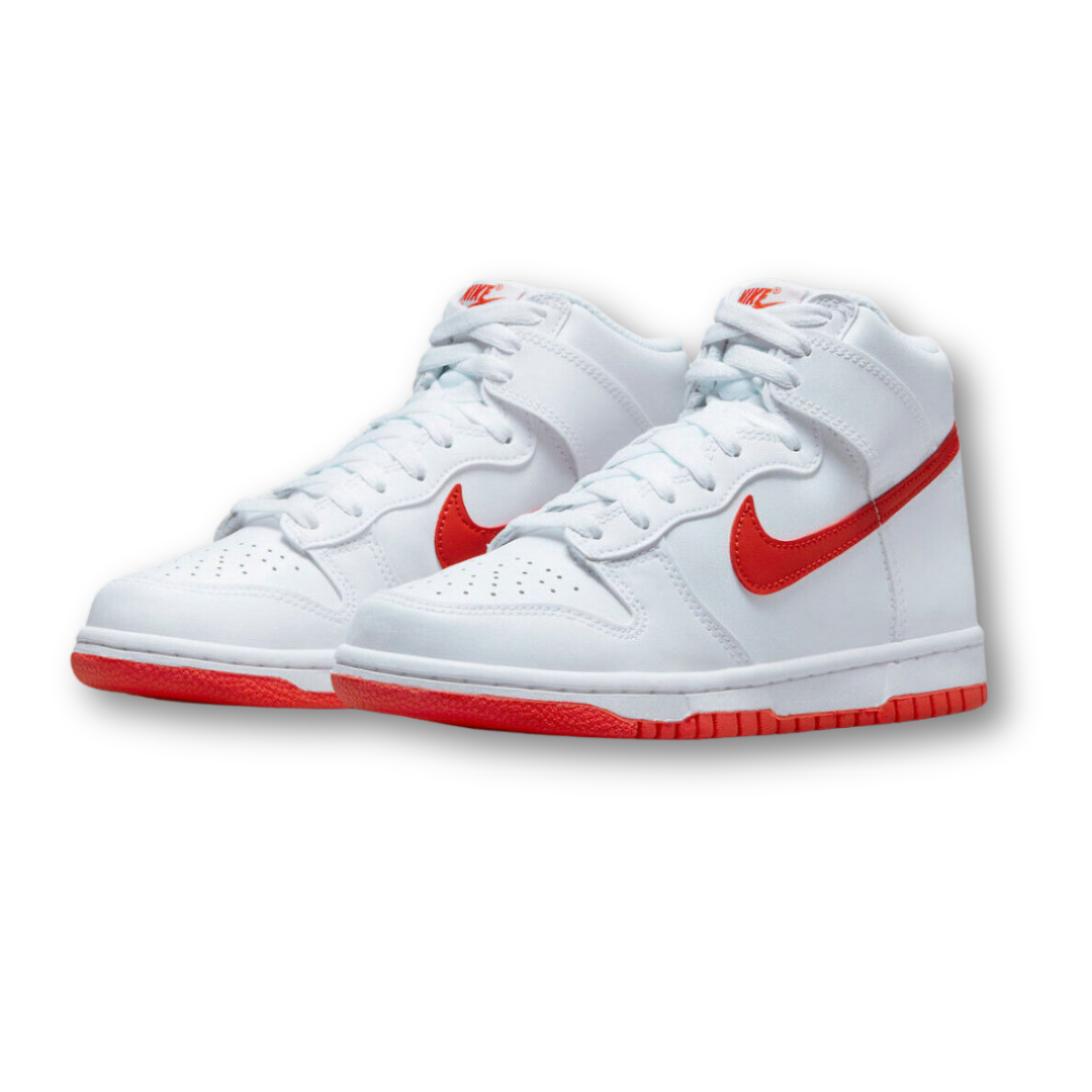 Nike Dunk High White Picante Red