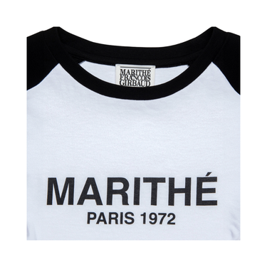 Marithé François Girbaud W Raglan Regular Logo Tee Black