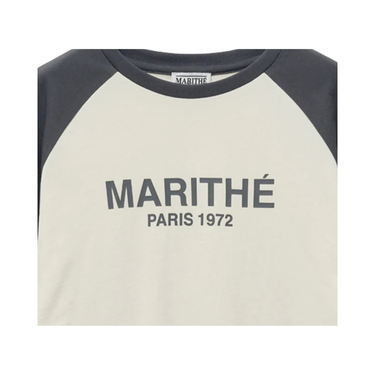 Marithé François Girbaud Raglan Regular Logo Tee Charcoal