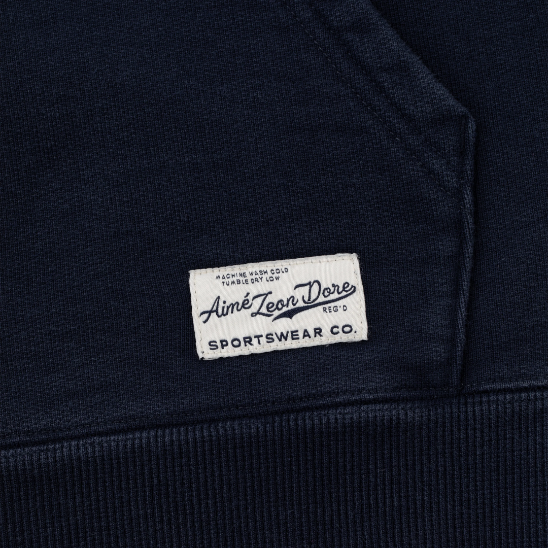 Aimé Leon Dore Collegiate Logo Hoodie Navy Blazer