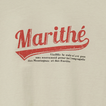 Marithé François Girbaud W Vintage Baseball Ringer Tee Ivory