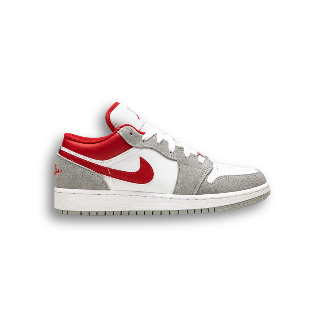 Nike Air Jordan 1 Low SE Light Smoke Grey Gym Red (GS)