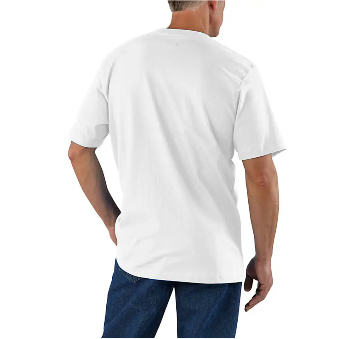 Carhartt Men's Loose Fit Heavyweight Short-Sleeve Pocket T-Shirt White