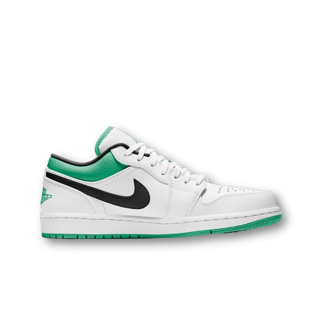 Jordan 1 Low White Lucky Green Black