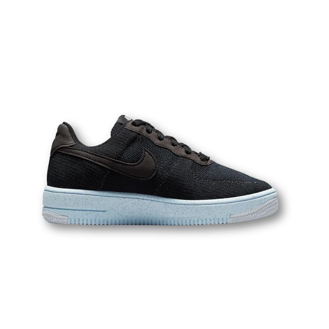 Nike Air Force 1 Low Crater Flyknit Black Chambray Blue