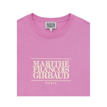 Marithé François Girbaud W Embroidery Logo Tee Pink