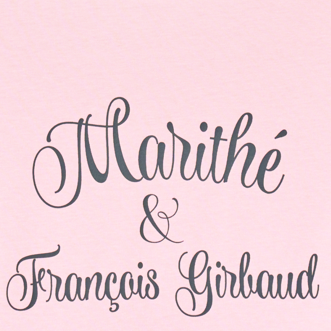Marithé François Girbaud W Cursive Logo Tee Baby Pink
