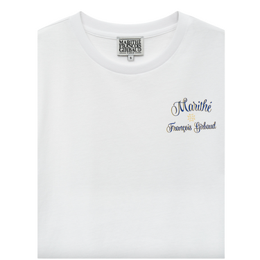 Marithé François Girbaud W Rolling Logo Crop Tee White
