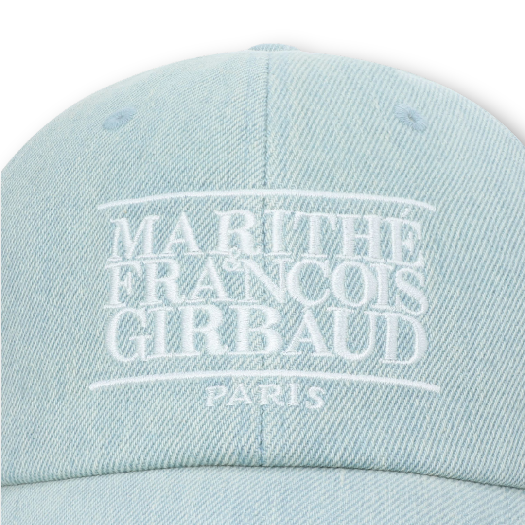 Marithé François Girbaud Denim Washing Classic Logo Covered Cap Light Blue