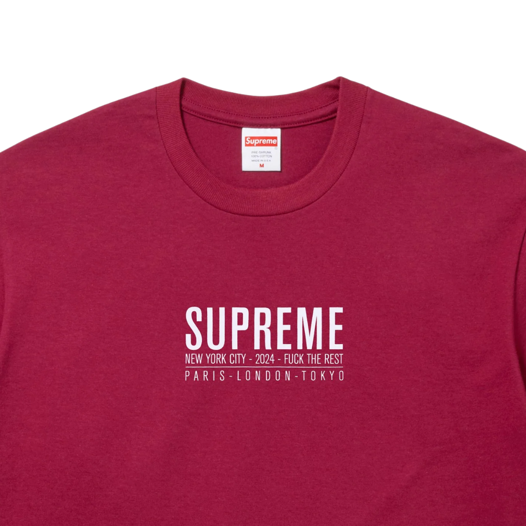 Supreme Paris Tee Cardinal