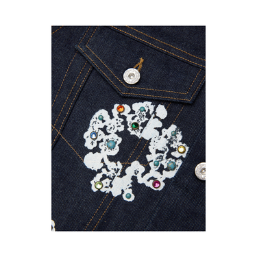 Denim Tears Studded Cotton Wreath Denim Jacket Selvedge