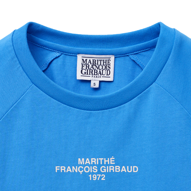 Marithé François Girbaud W Lettering Logo Crop Tee Vintage Blue