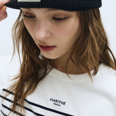 Marithé François Girbaud W Stripe Tee White