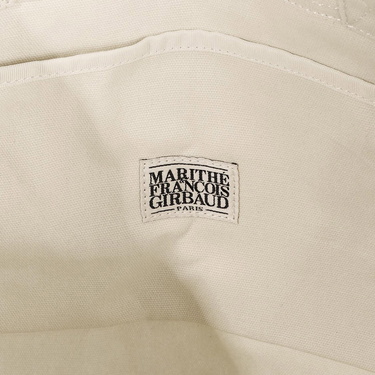 Marithé François Girbaud Classic Logo Stamp Eco Bag Cream