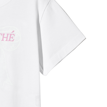 Marithé François Girbaud W Ribbon Graphic Crop Tee White