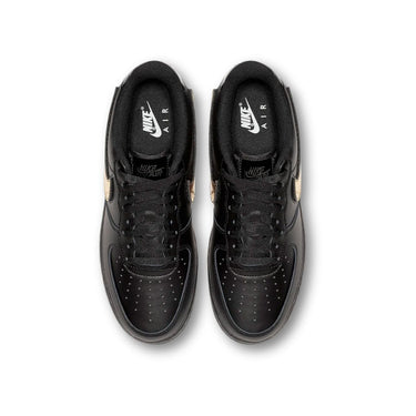 Nike Air Force 1 Black Metallic Gold Removable Swoosh Pack