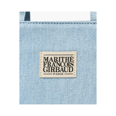 Marithé François Girbaud Classic Logo Canvas Tote Bag Light Blue