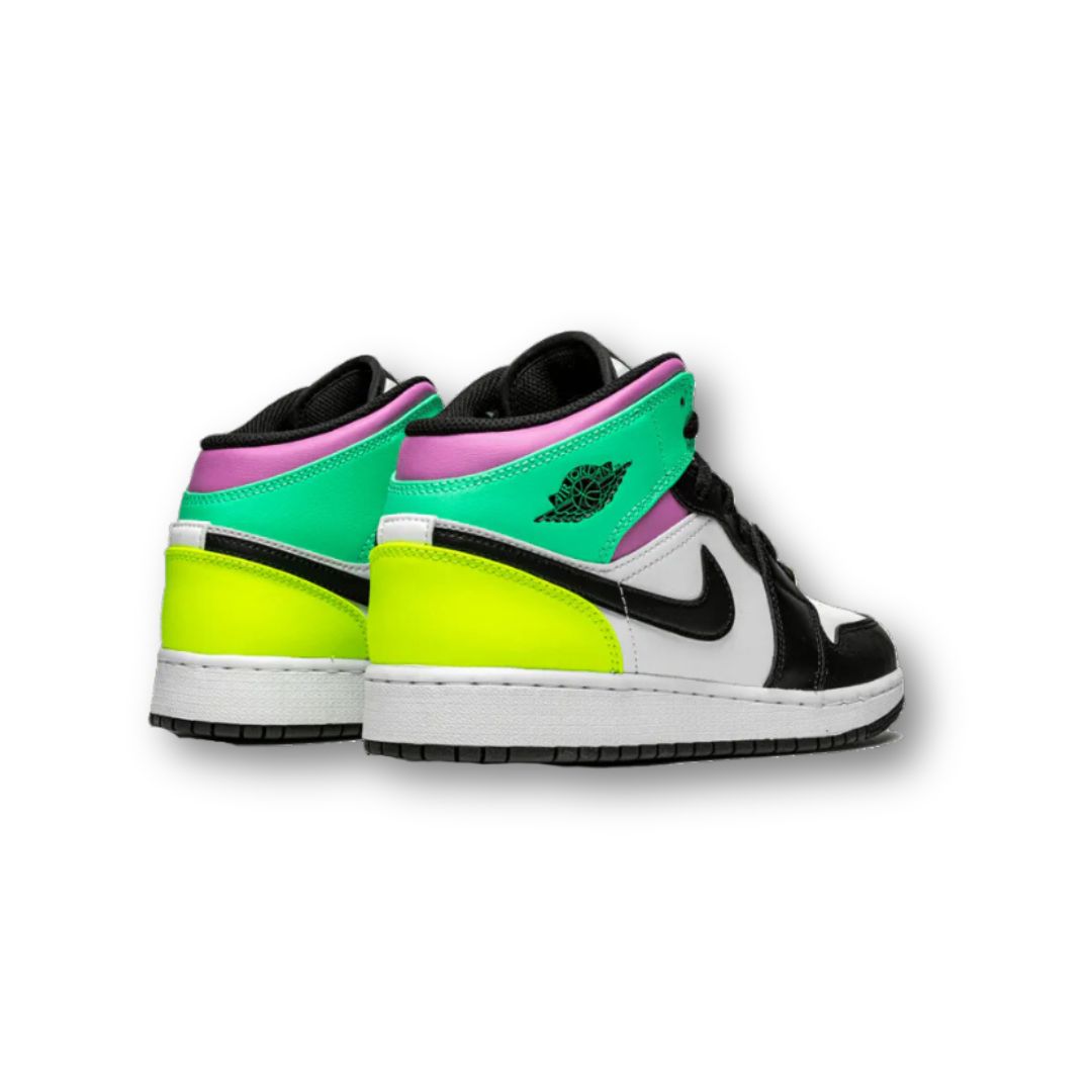 Jordan 1 Mid Pastel Black Toe (GS)